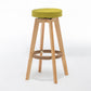 Industrial Style Bar-stool Round Seat Wooden Legs for Restaurant Bar Green 1 Piece Clearhalo 'Bar Furniture' 'Bar Stools' 'bar_stools' 'furn' 'furn_bar_stools' 'furniture_bar_stools' 'Kitchen & Dining Furniture' 'kitchen&dining_furn' 'kitchen' 'kitchen_furn' Furniture' 4462719