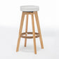 Industrial Style Bar-stool Round Seat Wooden Legs for Restaurant Bar White 1 Piece Clearhalo 'Bar Furniture' 'Bar Stools' 'bar_stools' 'furn' 'furn_bar_stools' 'furniture_bar_stools' 'Kitchen & Dining Furniture' 'kitchen&dining_furn' 'kitchen' 'kitchen_furn' Furniture' 4462722