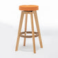Industrial Style Bar-stool Round Seat Wooden Legs for Restaurant Bar Orange 1 Piece Clearhalo 'Bar Furniture' 'Bar Stools' 'bar_stools' 'furn' 'furn_bar_stools' 'furniture_bar_stools' 'Kitchen & Dining Furniture' 'kitchen&dining_furn' 'kitchen' 'kitchen_furn' Furniture' 4462731