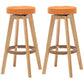 Industrial Style Bar-stool Round Seat Wooden Legs for Restaurant Bar Orange 2 Piece Set Clearhalo 'Bar Furniture' 'Bar Stools' 'bar_stools' 'furn' 'furn_bar_stools' 'furniture_bar_stools' 'Kitchen & Dining Furniture' 'kitchen&dining_furn' 'kitchen' 'kitchen_furn' Furniture' 4462732