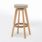 Industrial Style Bar-stool Round Seat Wooden Legs for Restaurant Bar Beige 1 Piece Clearhalo 'Bar Furniture' 'Bar Stools' 'bar_stools' 'furn' 'furn_bar_stools' 'furniture_bar_stools' 'Kitchen & Dining Furniture' 'kitchen&dining_furn' 'kitchen' 'kitchen_furn' Furniture' 4462740