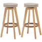 Industrial Style Bar-stool Round Seat Wooden Legs for Restaurant Bar Beige 2 Piece Set Clearhalo 'Bar Furniture' 'Bar Stools' 'bar_stools' 'furn' 'furn_bar_stools' 'furniture_bar_stools' 'Kitchen & Dining Furniture' 'kitchen&dining_furn' 'kitchen' 'kitchen_furn' Furniture' 4462741