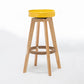 Industrial Style Bar-stool Round Seat Wooden Legs for Restaurant Bar Yellow 1 Piece Clearhalo 'Bar Furniture' 'Bar Stools' 'bar_stools' 'furn' 'furn_bar_stools' 'furniture_bar_stools' 'Kitchen & Dining Furniture' 'kitchen&dining_furn' 'kitchen' 'kitchen_furn' Furniture' 4462743