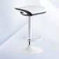 Industrial Style Bar-stool with Adjustable Height Metal Leg for Counter Restaurant,1 Piece White White Clearhalo 'Bar Furniture' 'Bar Stools' 'bar_stools' 'furniture_bar_stools' 'Kitchen & Dining Furniture' 'kitchen&dining_furn' 'kitchen' 'kitchen_furn' Furniture' 4462750