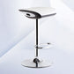Industrial Style Bar-stool with Adjustable Height Metal Leg for Counter Restaurant,1 Piece White Silver Clearhalo 'Bar Furniture' 'Bar Stools' 'bar_stools' 'furniture_bar_stools' 'Kitchen & Dining Furniture' 'kitchen&dining_furn' 'kitchen' 'kitchen_furn' Furniture' 4462752