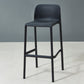 Scandinavia Style Bar-stool PP Legs Rectangle Seat Barstool with Low Back for Kitchen Black 1 Piece Clearhalo 'Bar Furniture' 'Bar Stools' 'bar_stools' 'furn' 'furn_bar_stools' 'furniture_bar_stools' 'Kitchen & Dining Furniture' 'kitchen&dining_furn' 'kitchen' 'kitchen_furn' Furniture' 4462765