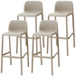 Scandinavia Style Bar-stool PP Legs Rectangle Seat Barstool with Low Back for Kitchen Khaki 4 Piece Set Clearhalo 'Bar Furniture' 'Bar Stools' 'bar_stools' 'furn' 'furn_bar_stools' 'furniture_bar_stools' 'Kitchen & Dining Furniture' 'kitchen&dining_furn' 'kitchen' 'kitchen_furn' Furniture' 4462781
