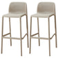 Scandinavia Style Bar-stool PP Legs Rectangle Seat Barstool with Low Back for Kitchen Khaki 2 Piece Set Clearhalo 'Bar Furniture' 'Bar Stools' 'bar_stools' 'furn' 'furn_bar_stools' 'furniture_bar_stools' 'Kitchen & Dining Furniture' 'kitchen&dining_furn' 'kitchen' 'kitchen_furn' Furniture' 4462784