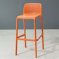 Scandinavia Style Bar-stool PP Legs Rectangle Seat Barstool with Low Back for Kitchen Orange 1 Piece Clearhalo 'Bar Furniture' 'Bar Stools' 'bar_stools' 'furn' 'furn_bar_stools' 'furniture_bar_stools' 'Kitchen & Dining Furniture' 'kitchen&dining_furn' 'kitchen' 'kitchen_furn' Furniture' 4462788