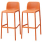 Scandinavia Style Bar-stool PP Legs Rectangle Seat Barstool with Low Back for Kitchen Orange 2 Piece Set Clearhalo 'Bar Furniture' 'Bar Stools' 'bar_stools' 'furn' 'furn_bar_stools' 'furniture_bar_stools' 'Kitchen & Dining Furniture' 'kitchen&dining_furn' 'kitchen' 'kitchen_furn' Furniture' 4462790