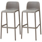 Scandinavia Style Bar-stool PP Legs Rectangle Seat Barstool with Low Back for Kitchen Dark Gray 2 Piece Set Clearhalo 'Bar Furniture' 'Bar Stools' 'bar_stools' 'furn' 'furn_bar_stools' 'furniture_bar_stools' 'Kitchen & Dining Furniture' 'kitchen&dining_furn' 'kitchen' 'kitchen_furn' Furniture' 4462794