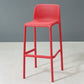 Scandinavia Style Bar-stool PP Legs Rectangle Seat Barstool with Low Back for Kitchen Red 1 Piece Clearhalo 'Bar Furniture' 'Bar Stools' 'bar_stools' 'furn' 'furn_bar_stools' 'furniture_bar_stools' 'Kitchen & Dining Furniture' 'kitchen&dining_furn' 'kitchen' 'kitchen_furn' Furniture' 4462796