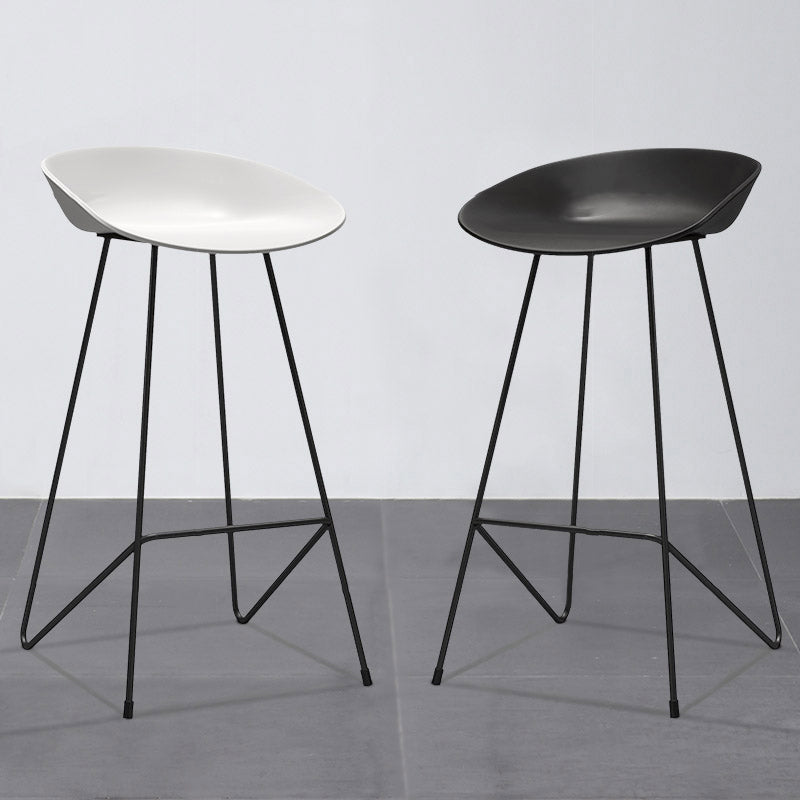 Industrial Style Bar-stool Sled Iron Legs PP Bucket Seat Barstool for Kitchen Bar Clearhalo 'Bar Furniture' 'Bar Stools' 'bar_stools' 'furn' 'furn_bar_stools' 'furniture_bar_stools' 'Kitchen & Dining Furniture' 'kitchen&dining_furn' 'kitchen' 'kitchen_furn' Furniture' 4462800