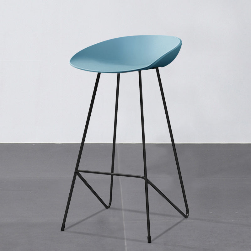 Industrial Style Bar-stool Sled Iron Legs PP Bucket Seat Barstool for Kitchen Bar Green 1 Piece Clearhalo 'Bar Furniture' 'Bar Stools' 'bar_stools' 'furn' 'furn_bar_stools' 'furniture_bar_stools' 'Kitchen & Dining Furniture' 'kitchen&dining_furn' 'kitchen' 'kitchen_furn' Furniture' 4462807