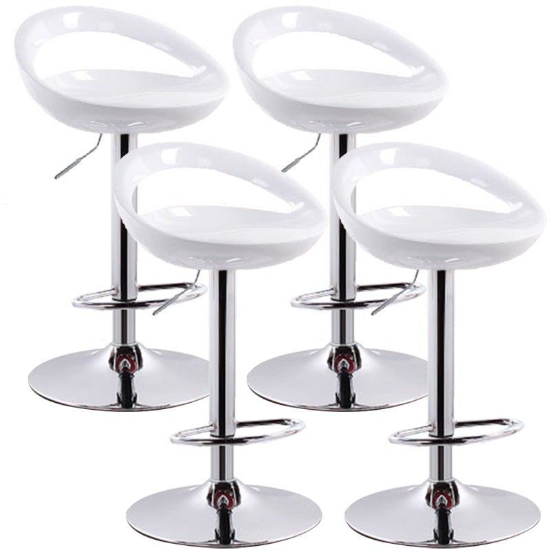 Industrial Style Bar-stool with Adjustable Height Swivel Footrest Barstool for Counter Bar White 4 Piece Set Clearhalo 'Bar Furniture' 'Bar Stools' 'bar_stools' 'furn' 'furn_bar_stools' 'furniture_bar_stools' 'Kitchen & Dining Furniture' 'kitchen&dining_furn' 'kitchen' 'kitchen_furn' Furniture' 4462830