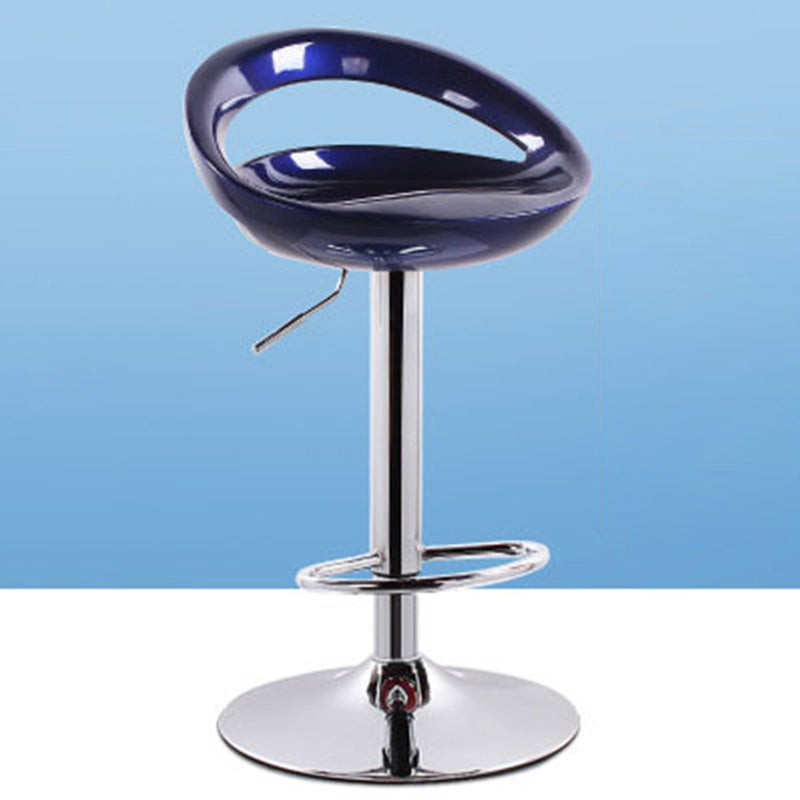Industrial Style Bar-stool with Adjustable Height Swivel Footrest Barstool for Counter Bar Royal Blue 1 Piece Clearhalo 'Bar Furniture' 'Bar Stools' 'bar_stools' 'furn' 'furn_bar_stools' 'furniture_bar_stools' 'Kitchen & Dining Furniture' 'kitchen&dining_furn' 'kitchen' 'kitchen_furn' Furniture' 4462849