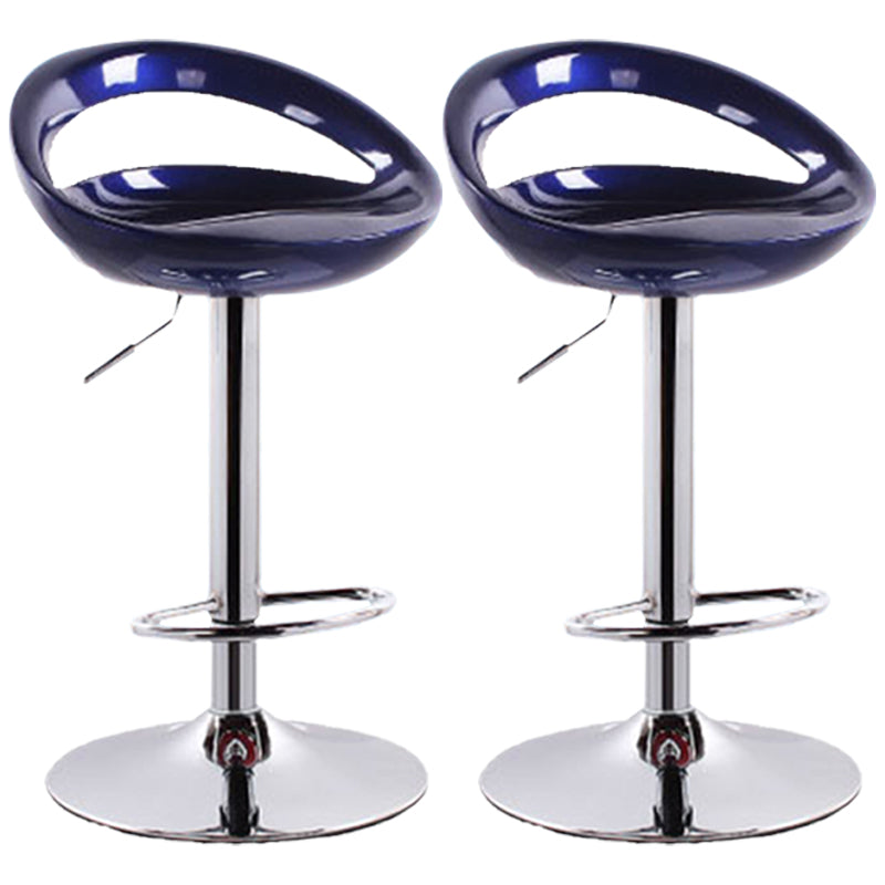 Industrial Style Bar-stool with Adjustable Height Swivel Footrest Barstool for Counter Bar Royal Blue 2 Piece Set Clearhalo 'Bar Furniture' 'Bar Stools' 'bar_stools' 'furn' 'furn_bar_stools' 'furniture_bar_stools' 'Kitchen & Dining Furniture' 'kitchen&dining_furn' 'kitchen' 'kitchen_furn' Furniture' 4462850