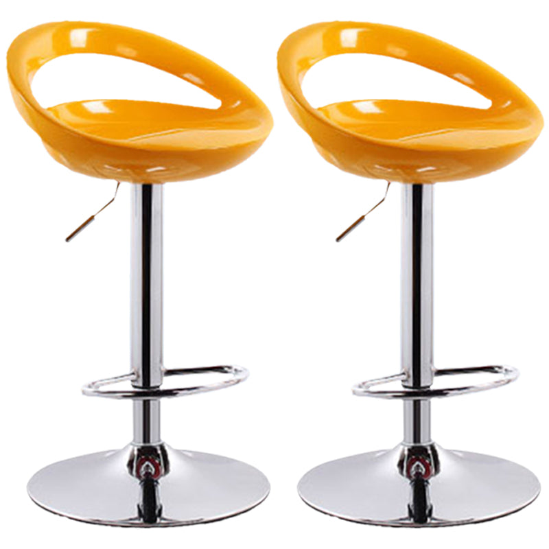 Industrial Style Bar-stool with Adjustable Height Swivel Footrest Barstool for Counter Bar Yellow 2 Piece Set Clearhalo 'Bar Furniture' 'Bar Stools' 'bar_stools' 'furn' 'furn_bar_stools' 'furniture_bar_stools' 'Kitchen & Dining Furniture' 'kitchen&dining_furn' 'kitchen' 'kitchen_furn' Furniture' 4462853