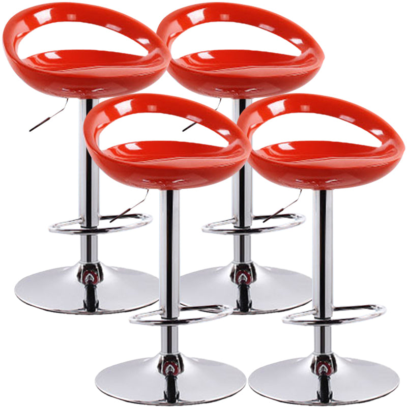 Industrial Style Bar-stool with Adjustable Height Swivel Footrest Barstool for Counter Bar Orange 4 Piece Set Clearhalo 'Bar Furniture' 'Bar Stools' 'bar_stools' 'furn' 'furn_bar_stools' 'furniture_bar_stools' 'Kitchen & Dining Furniture' 'kitchen&dining_furn' 'kitchen' 'kitchen_furn' Furniture' 4462854