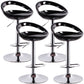 Industrial Style Bar-stool with Adjustable Height Swivel Footrest Barstool for Counter Bar Black 4 Piece Set Clearhalo 'Bar Furniture' 'Bar Stools' 'bar_stools' 'furn' 'furn_bar_stools' 'furniture_bar_stools' 'Kitchen & Dining Furniture' 'kitchen&dining_furn' 'kitchen' 'kitchen_furn' Furniture' 4462857