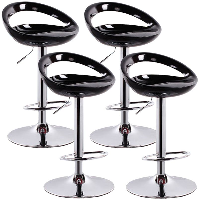 Industrial Style Bar-stool with Adjustable Height Swivel Footrest Barstool for Counter Bar Black 4 Piece Set Clearhalo 'Bar Furniture' 'Bar Stools' 'bar_stools' 'furn' 'furn_bar_stools' 'furniture_bar_stools' 'Kitchen & Dining Furniture' 'kitchen&dining_furn' 'kitchen' 'kitchen_furn' Furniture' 4462857