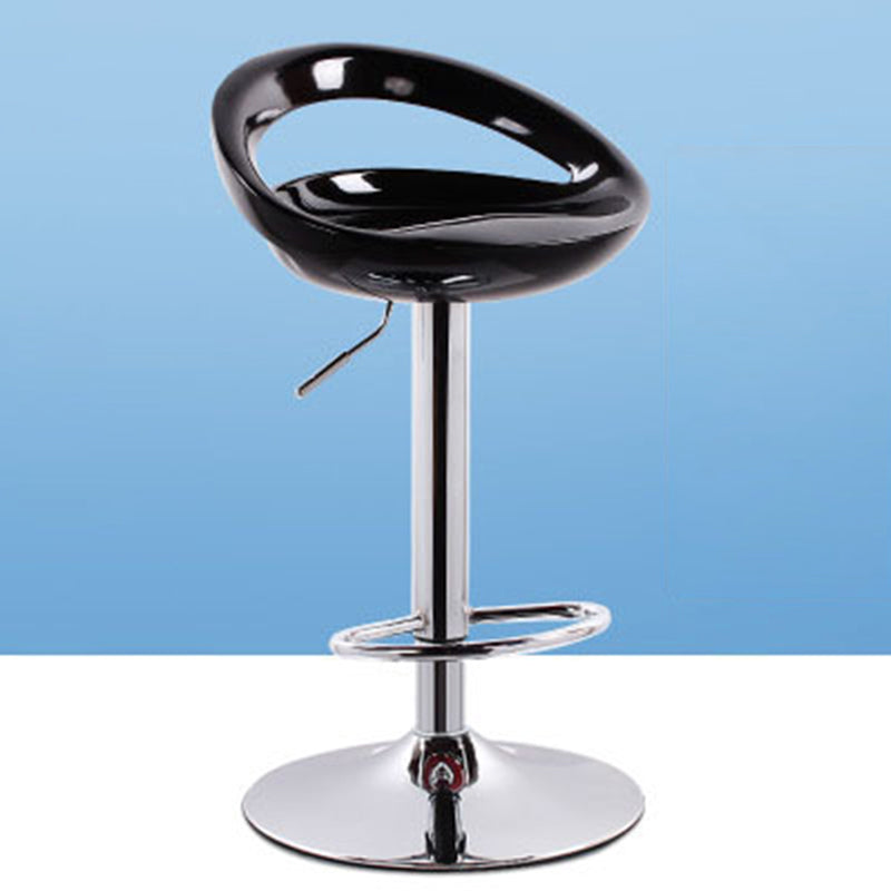 Industrial Style Bar-stool with Adjustable Height Swivel Footrest Barstool for Counter Bar Black 1 Piece Clearhalo 'Bar Furniture' 'Bar Stools' 'bar_stools' 'furn' 'furn_bar_stools' 'furniture_bar_stools' 'Kitchen & Dining Furniture' 'kitchen&dining_furn' 'kitchen' 'kitchen_furn' Furniture' 4462858
