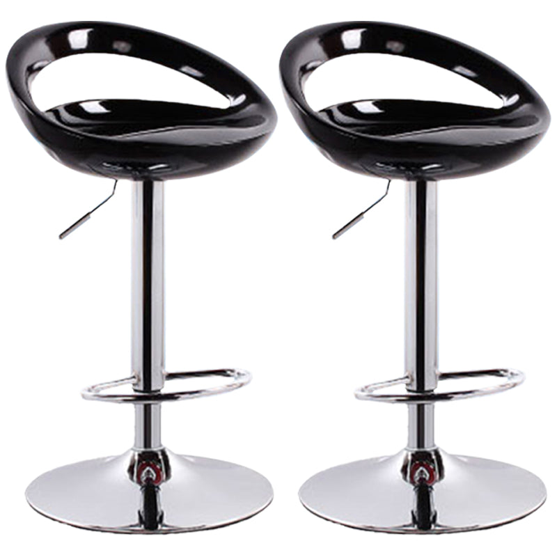 Industrial Style Bar-stool with Adjustable Height Swivel Footrest Barstool for Counter Bar Black 2 Piece Set Clearhalo 'Bar Furniture' 'Bar Stools' 'bar_stools' 'furn' 'furn_bar_stools' 'furniture_bar_stools' 'Kitchen & Dining Furniture' 'kitchen&dining_furn' 'kitchen' 'kitchen_furn' Furniture' 4462859
