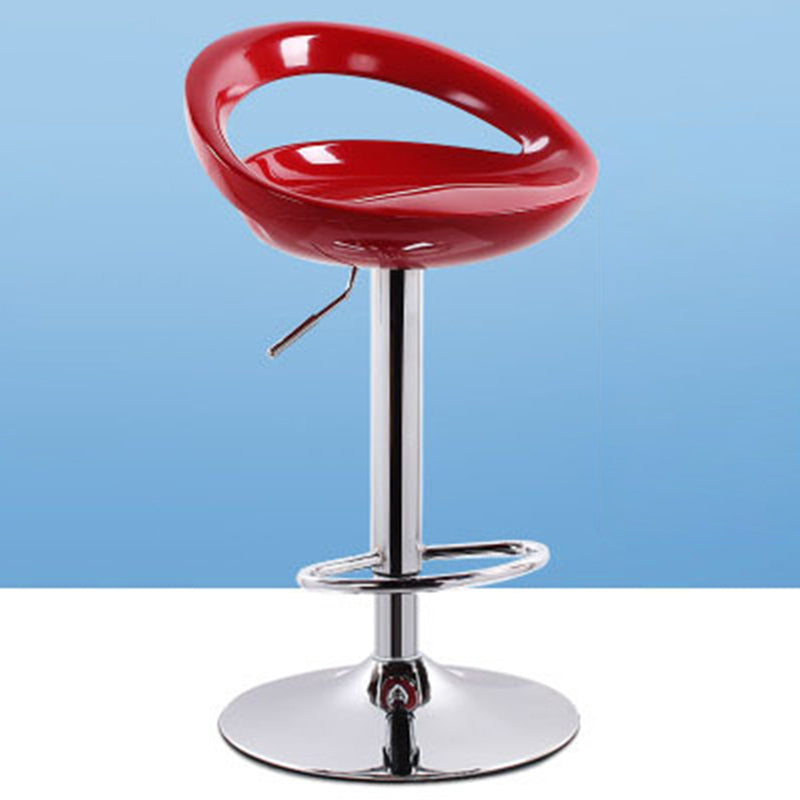 Industrial Style Bar-stool with Adjustable Height Swivel Footrest Barstool for Counter Bar Red 1 Piece Clearhalo 'Bar Furniture' 'Bar Stools' 'bar_stools' 'furn' 'furn_bar_stools' 'furniture_bar_stools' 'Kitchen & Dining Furniture' 'kitchen&dining_furn' 'kitchen' 'kitchen_furn' Furniture' 4462864