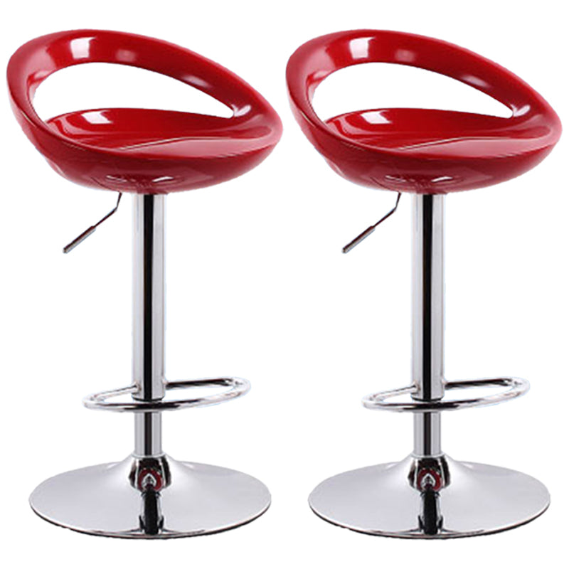 Industrial Style Bar-stool with Adjustable Height Swivel Footrest Barstool for Counter Bar Red 2 Piece Set Clearhalo 'Bar Furniture' 'Bar Stools' 'bar_stools' 'furn' 'furn_bar_stools' 'furniture_bar_stools' 'Kitchen & Dining Furniture' 'kitchen&dining_furn' 'kitchen' 'kitchen_furn' Furniture' 4462865
