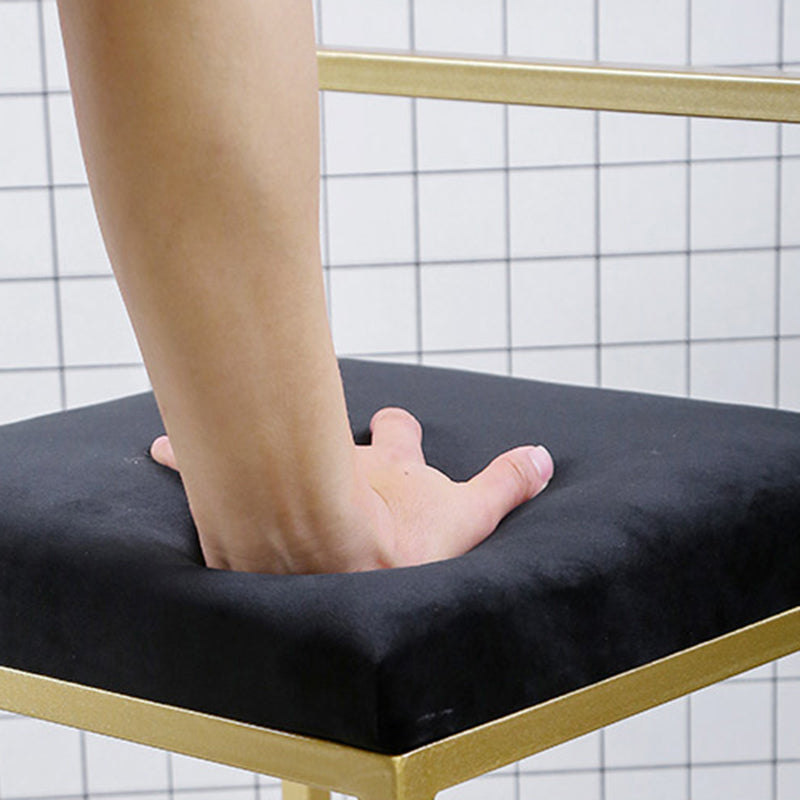 Modern Style Metal Bar Stool with Footrest and Low Back Bistro Bar Stool for Kitchen Clearhalo 'Bar Furniture' 'Bar Stools' 'bar_stools' 'furn' 'furn_bar_stools' 'furniture_bar_stools' 'Kitchen & Dining Furniture' 'kitchen&dining_furn' 'kitchen' 'kitchen_furn' Furniture' 4462902