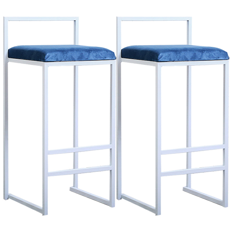 Modern Style Metal Bar Stool with Footrest and Low Back Bistro Bar Stool for Kitchen White 2 Piece Set Bar Stool(31"H) Clearhalo 'Bar Furniture' 'Bar Stools' 'bar_stools' 'furn' 'furn_bar_stools' 'furniture_bar_stools' 'Kitchen & Dining Furniture' 'kitchen&dining_furn' 'kitchen' 'kitchen_furn' Furniture' 4462941