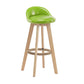 Modern Rotatable Backrest Counter Stool Wood Cafe Bar Stool with Pedal and Cushion Light Green 1 Piece Clearhalo 'Bar Furniture' 'Bar Stools' 'bar_stools' 'furn' 'furn_bar_stools' 'furniture_bar_stools' 'Kitchen & Dining Furniture' 'kitchen&dining_furn' 'kitchen' 'kitchen_furn' Furniture' 4463054