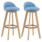 Modern Rotatable Backrest Counter Stool Wood Cafe Bar Stool with Pedal and Cushion Light Blue 2 Piece Set Clearhalo 'Bar Furniture' 'Bar Stools' 'bar_stools' 'furn' 'furn_bar_stools' 'furniture_bar_stools' 'Kitchen & Dining Furniture' 'kitchen&dining_furn' 'kitchen' 'kitchen_furn' Furniture' 4463073
