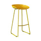 Modern Armless Backrest Counter Stool Iron Milk Tea Shop Bar Stool with Plastic Seat Yellow 1 Piece Clearhalo 'Bar Furniture' 'Bar Stools' 'bar_stools' 'furn' 'furn_bar_stools' 'furniture_bar_stools' 'Kitchen & Dining Furniture' 'kitchen&dining_furn' 'kitchen' 'kitchen_furn' Furniture' 4463097