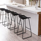 Modern Armless Backrest Counter Stool Iron Milk Tea Shop Bar Stool with Plastic Seat Clearhalo 'Bar Furniture' 'Bar Stools' 'bar_stools' 'furn' 'furn_bar_stools' 'furniture_bar_stools' 'Kitchen & Dining Furniture' 'kitchen&dining_furn' 'kitchen' 'kitchen_furn' Furniture' 4463100
