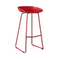Modern Armless Backrest Counter Stool Iron Milk Tea Shop Bar Stool with Plastic Seat Red 1 Piece Clearhalo 'Bar Furniture' 'Bar Stools' 'bar_stools' 'furn' 'furn_bar_stools' 'furniture_bar_stools' 'Kitchen & Dining Furniture' 'kitchen&dining_furn' 'kitchen' 'kitchen_furn' Furniture' 4463103