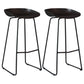 Modern Armless Backrest Counter Stool Iron Milk Tea Shop Bar Stool with Plastic Seat Black 2 Piece Set Clearhalo 'Bar Furniture' 'Bar Stools' 'bar_stools' 'furn' 'furn_bar_stools' 'furniture_bar_stools' 'Kitchen & Dining Furniture' 'kitchen&dining_furn' 'kitchen' 'kitchen_furn' Furniture' 4463105