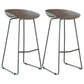 Modern Armless Backrest Counter Stool Iron Milk Tea Shop Bar Stool with Plastic Seat Gray 2 Piece Set Clearhalo 'Bar Furniture' 'Bar Stools' 'bar_stools' 'furn' 'furn_bar_stools' 'furniture_bar_stools' 'Kitchen & Dining Furniture' 'kitchen&dining_furn' 'kitchen' 'kitchen_furn' Furniture' 4463112