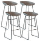 Modern Armless Backrest Counter Stool Iron Milk Tea Shop Bar Stool with Plastic Seat Gray 4 Piece Set Clearhalo 'Bar Furniture' 'Bar Stools' 'bar_stools' 'furn' 'furn_bar_stools' 'furniture_bar_stools' 'Kitchen & Dining Furniture' 'kitchen&dining_furn' 'kitchen' 'kitchen_furn' Furniture' 4463118