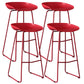 Modern Armless Backrest Counter Stool Iron Milk Tea Shop Bar Stool with Plastic Seat Red 4 Piece Set Clearhalo 'Bar Furniture' 'Bar Stools' 'bar_stools' 'furn' 'furn_bar_stools' 'furniture_bar_stools' 'Kitchen & Dining Furniture' 'kitchen&dining_furn' 'kitchen' 'kitchen_furn' Furniture' 4463119