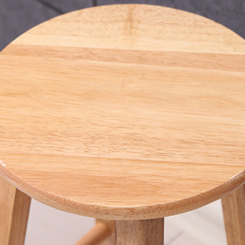 Modern Armless Backrest Counter Stool Wood Kitchen Bar Stool with Wooden Seat and Pedal Clearhalo 'Bar Furniture' 'Bar Stools' 'bar_stools' 'furn' 'furn_bar_stools' 'furniture_bar_stools' 'Kitchen & Dining Furniture' 'kitchen&dining_furn' 'kitchen' 'kitchen_furn' Furniture' 4463130