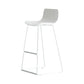 Modern Armless Backrest Counter Stool Steel Kitchen Bar Stool with Plastic Seat and Pedal White 1 Piece Clearhalo 'Bar Furniture' 'Bar Stools' 'bar_stools' 'furn' 'furn_bar_stools' 'furniture_bar_stools' 'Kitchen & Dining Furniture' 'kitchen&dining_furn' 'kitchen' 'kitchen_furn' Furniture' 4463184