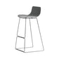 Modern Armless Backrest Counter Stool Steel Kitchen Bar Stool with Plastic Seat and Pedal Gray 1 Piece Clearhalo 'Bar Furniture' 'Bar Stools' 'bar_stools' 'furn' 'furn_bar_stools' 'furniture_bar_stools' 'Kitchen & Dining Furniture' 'kitchen&dining_furn' 'kitchen' 'kitchen_furn' Furniture' 4463185