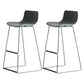 Modern Armless Backrest Counter Stool Steel Kitchen Bar Stool with Plastic Seat and Pedal Green 2 Piece Set Clearhalo 'Bar Furniture' 'Bar Stools' 'bar_stools' 'furn' 'furn_bar_stools' 'furniture_bar_stools' 'Kitchen & Dining Furniture' 'kitchen&dining_furn' 'kitchen' 'kitchen_furn' Furniture' 4463187