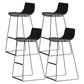 Modern Armless Backrest Counter Stool Steel Kitchen Bar Stool with Plastic Seat and Pedal Black 4 Piece Set Clearhalo 'Bar Furniture' 'Bar Stools' 'bar_stools' 'furn' 'furn_bar_stools' 'furniture_bar_stools' 'Kitchen & Dining Furniture' 'kitchen&dining_furn' 'kitchen' 'kitchen_furn' Furniture' 4463196