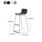 Modern Armless Backrest Counter Stool Steel Kitchen Bar Stool with Plastic Seat and Pedal Clearhalo 'Bar Furniture' 'Bar Stools' 'bar_stools' 'furn' 'furn_bar_stools' 'furniture_bar_stools' 'Kitchen & Dining Furniture' 'kitchen&dining_furn' 'kitchen' 'kitchen_furn' Furniture' 4463200