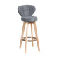 Modern Backrest Rotatable Counter Stool Wood Kitchen Bar Stool with Cushion and Pedal Clearhalo 'Bar Furniture' 'Bar Stools' 'bar_stools' 'furn' 'furn_bar_stools' 'furniture_bar_stools' 'Kitchen & Dining Furniture' 'kitchen&dining_furn' 'kitchen' 'kitchen_furn' Furniture' 4463211
