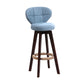 Modern Backrest Rotatable Counter Stool Wood Kitchen Bar Stool with Cushion and Pedal Light Blue Brown 1 Piece Clearhalo 'Bar Furniture' 'Bar Stools' 'bar_stools' 'furn' 'furn_bar_stools' 'furniture_bar_stools' 'Kitchen & Dining Furniture' 'kitchen&dining_furn' 'kitchen' 'kitchen_furn' Furniture' 4463213