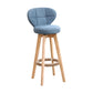 Modern Backrest Rotatable Counter Stool Wood Kitchen Bar Stool with Cushion and Pedal Light Blue Natural 1 Piece Clearhalo 'Bar Furniture' 'Bar Stools' 'bar_stools' 'furn' 'furn_bar_stools' 'furniture_bar_stools' 'Kitchen & Dining Furniture' 'kitchen&dining_furn' 'kitchen' 'kitchen_furn' Furniture' 4463222