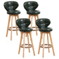 Modern Backrest Rotatable Counter Stool Wood Kitchen Bar Stool with Cushion and Pedal Blackish Green Natural 4 Piece Set Clearhalo 'Bar Furniture' 'Bar Stools' 'bar_stools' 'furn' 'furn_bar_stools' 'furniture_bar_stools' 'Kitchen & Dining Furniture' 'kitchen&dining_furn' 'kitchen' 'kitchen_furn' Furniture' 4463252